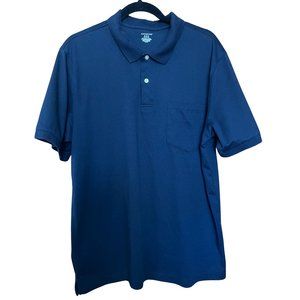 NWOT! Navy Blue Cotton-Blend Polo Shirt // Covington Men's Size L